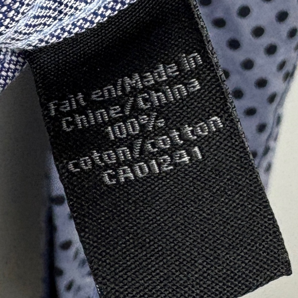 Simon Slim-Fit Blue Polka Dot Dress Shirt | Modern Tailored Button-Up - Picture 6 of 7